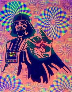 Vader 2 Glow in the Dark Original Canvas 11x14" INCLUDES (2) FREE Purple Laser Pointer w/ Starry Tip