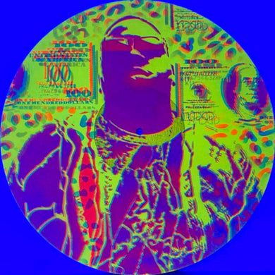 Biggie Glow in the Dark Up-cycled Vinyl Records 12x12